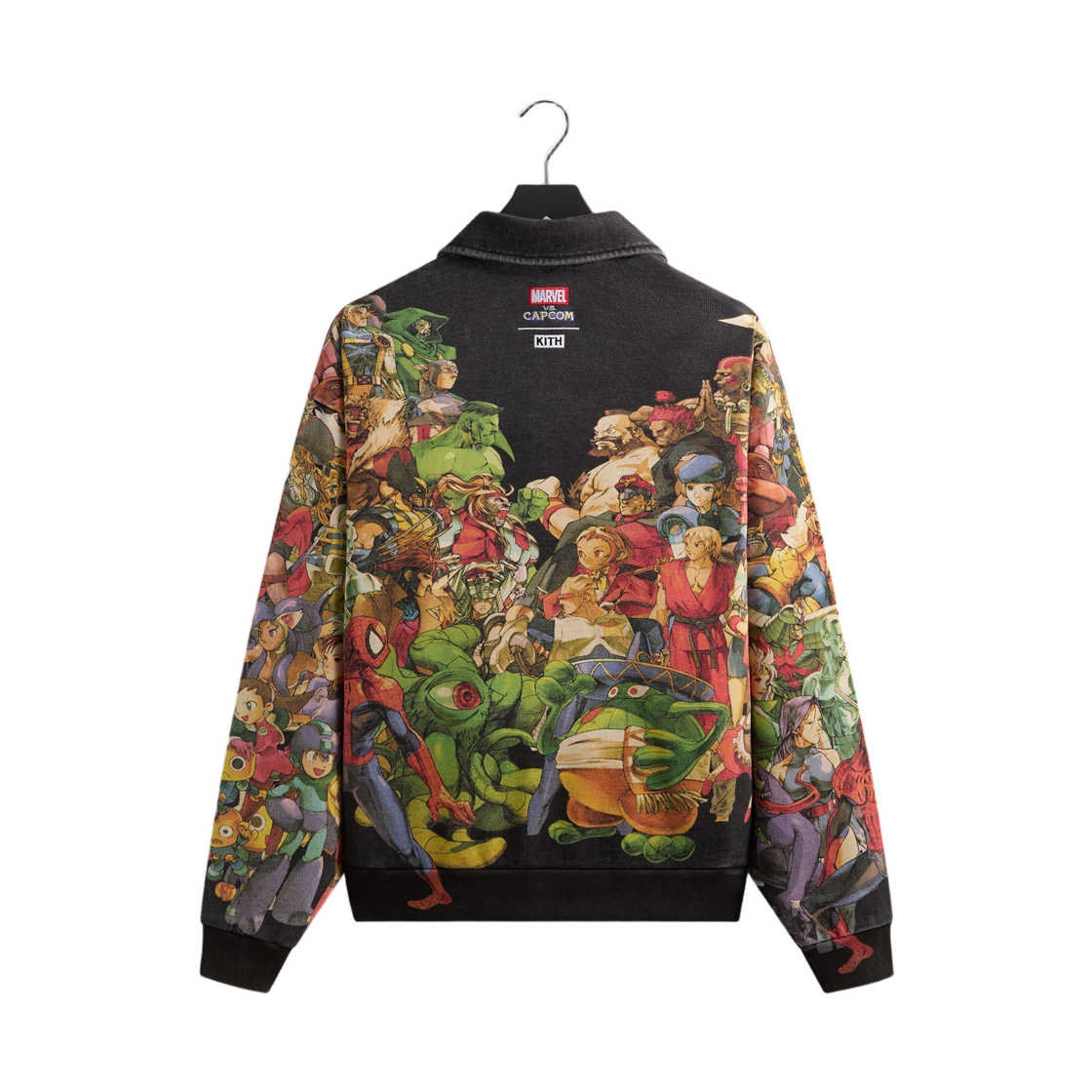 키스 x 마블 vs. 캡콤 에이지 오브 히어로즈 넬슨 플리스 럭비 블랙(Kith x Marvel vs. Capcom Age Of Heroes Nelson Fleece Rugby Black) - 2