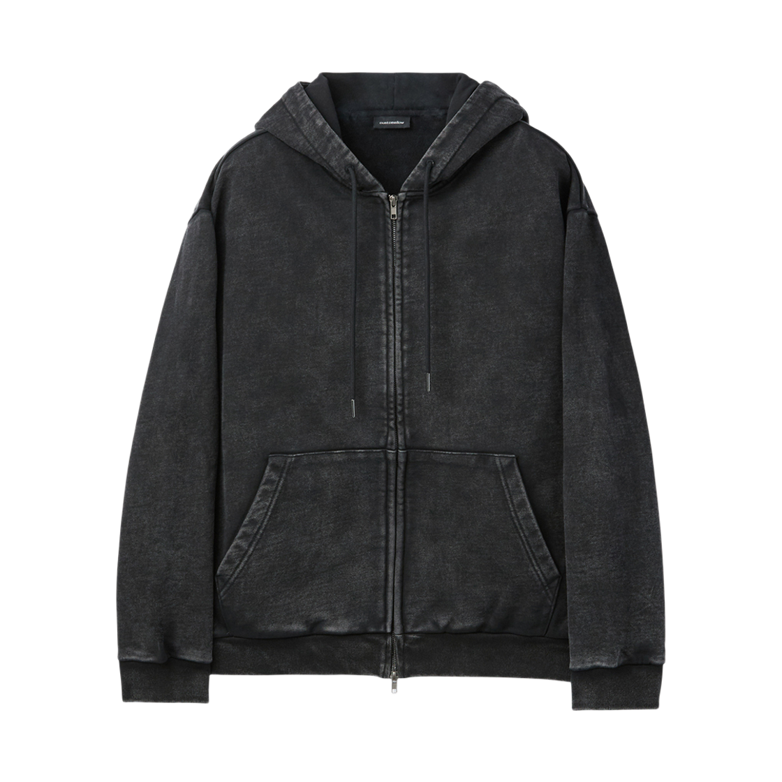 CWTAW25723BKX Customellow Dyed Zip Hoodie Black