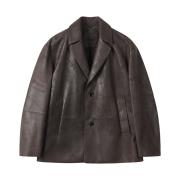 Customellow Vegetable Leather Jacket Brown
