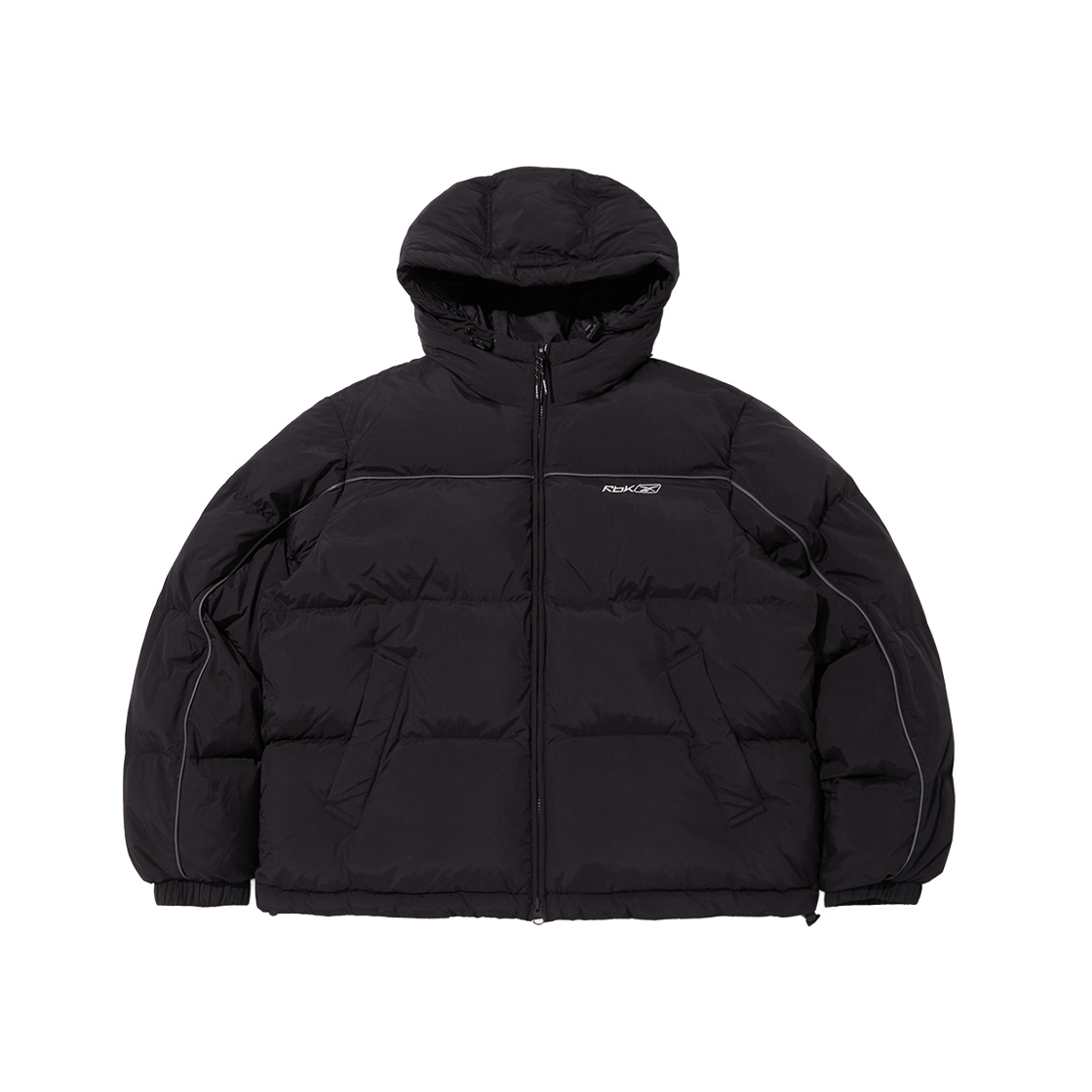 REJU5FP33BK Reebok Premier Hood Ball Padded Jacket Black