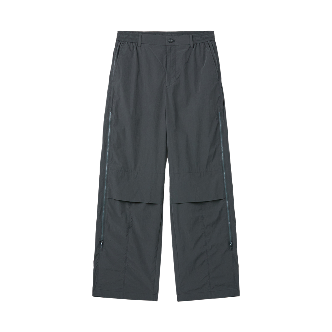 CWPAW25553GYD Customellow Side Zip Detail Pants Dark Gray