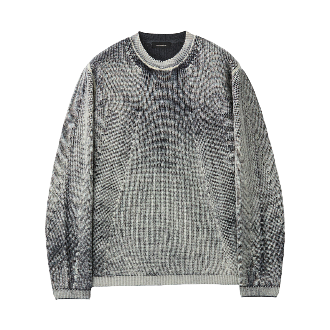 CWWAW25814BKX Customellow Dyed Round Neck Sweater Black