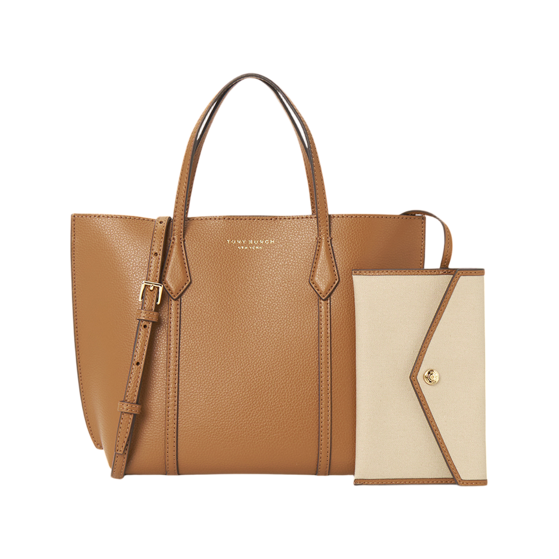 177252-200 Tory Burch Perry Small Tote Bag Brown