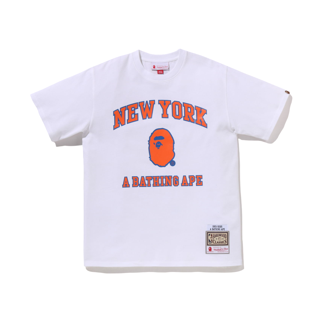 베이프 x 미첼 앤 네스 뉴욕 닉스 티셔츠 화이트(BAPE x Mitchell & Ness New York Knicks T-Shirt White) - 1