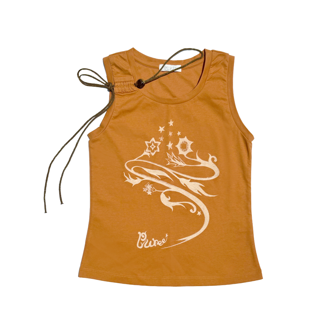 퓨레 스타 플라워 탱크탑 오렌지