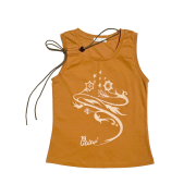 Puree Star flower tank top Orange