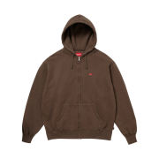 Supreme Small Box Zip Up Hooded Sweatshirt Dark Brown - 25FW