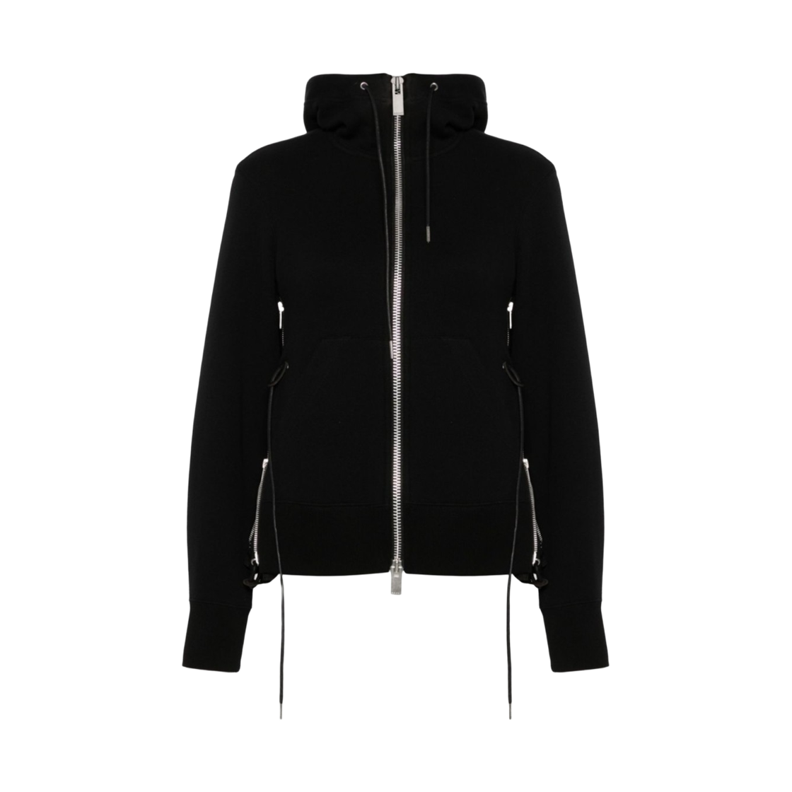 SCW-230-002 (W) Sacai Sponge Sweat Nylon Twill Hoodie Black