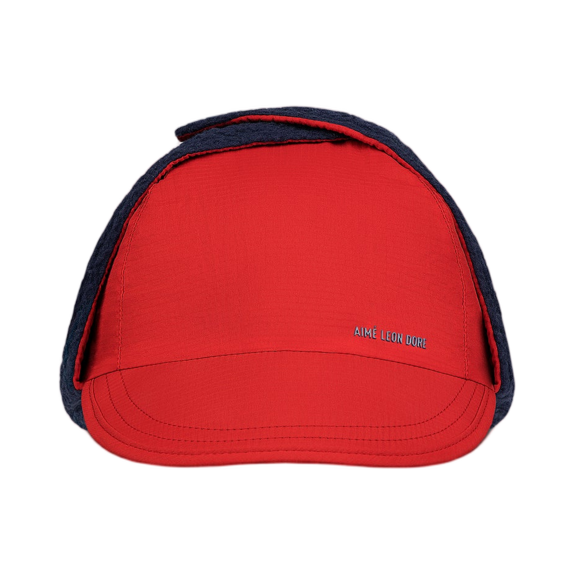 - Aime Leon Dore Fleece Lined Earflap Hat Equestrian Red
