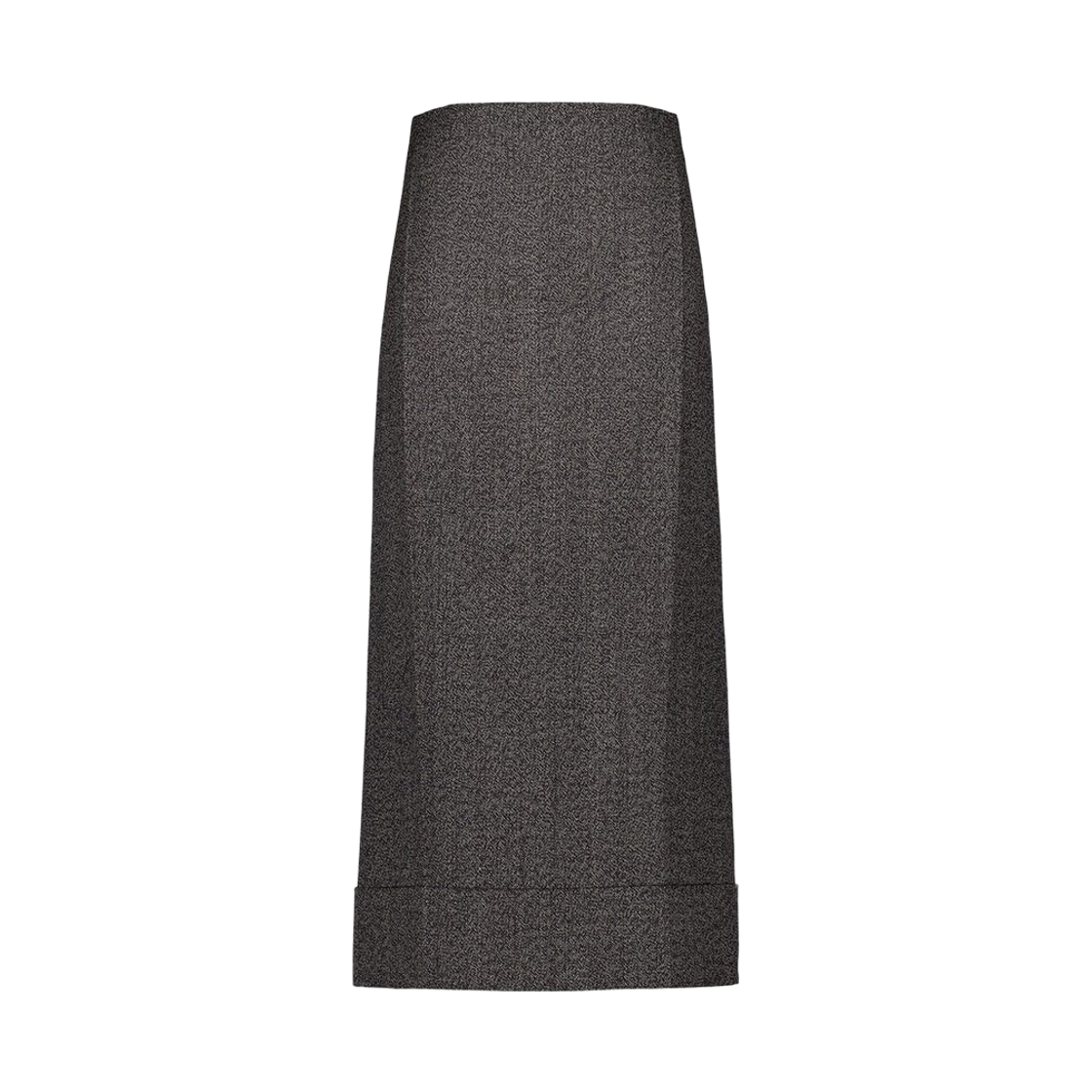 P117Y-15K8-F0002 (W) Prada Mouline Maxi Skirt Black