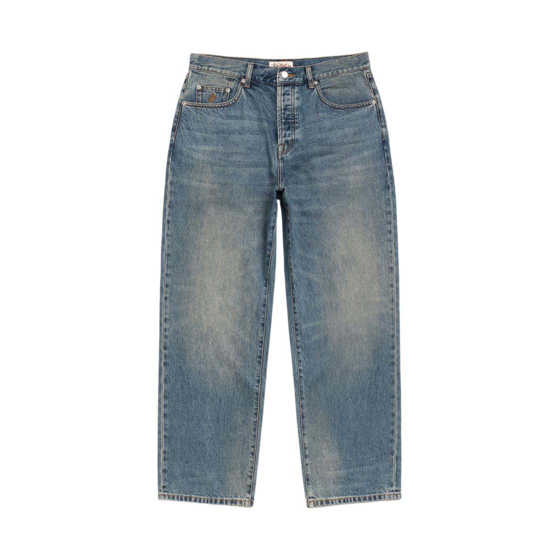 스투시 데님 빅 올 진 빈티지 미드 워시