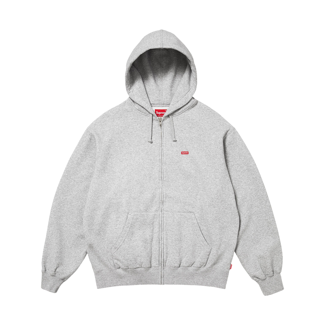 슈프림 스몰 박스 집업 후드 스웨트셔츠 헤더 그레이 - 25FW(Supreme Small Box Zip Up Hooded Sweatshirt Heather Grey - 25FW)