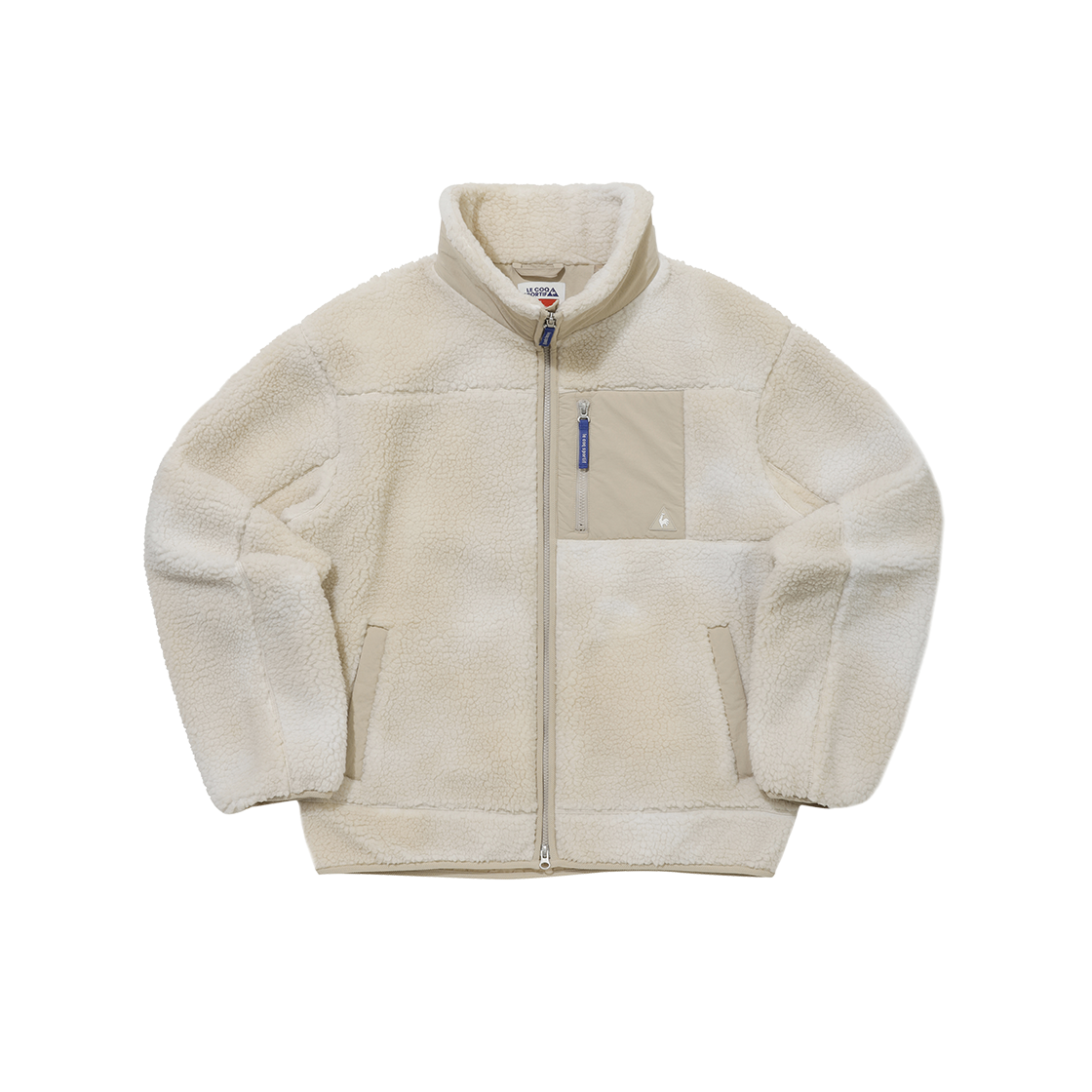 QQ423LJKO1_IVY0 le coq sportif Uni Fleece sherpa Jacket Ivory