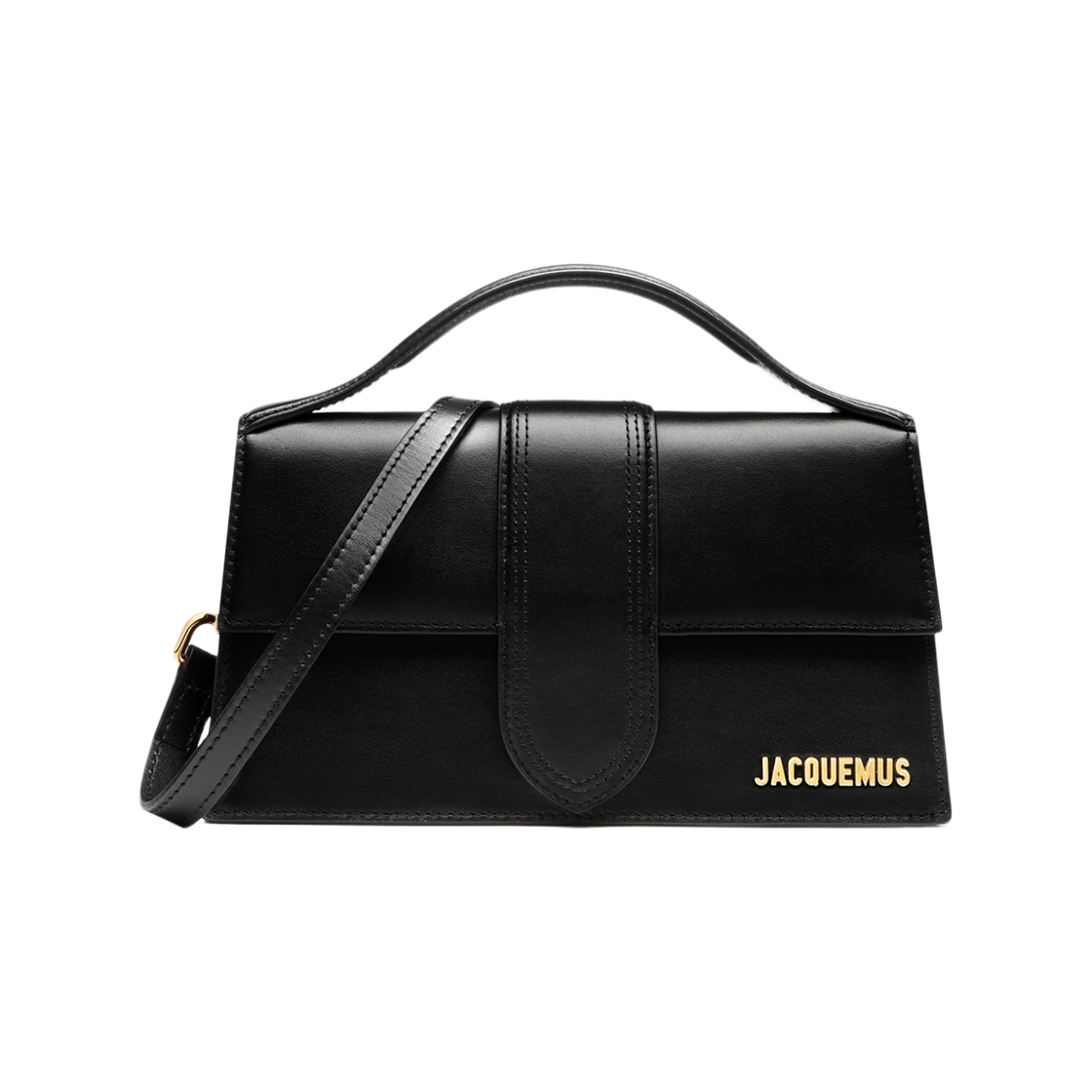 BAW00007BC0-1C01-990 Jacquemus The Large Bambino Crossbody Flap Bag Black