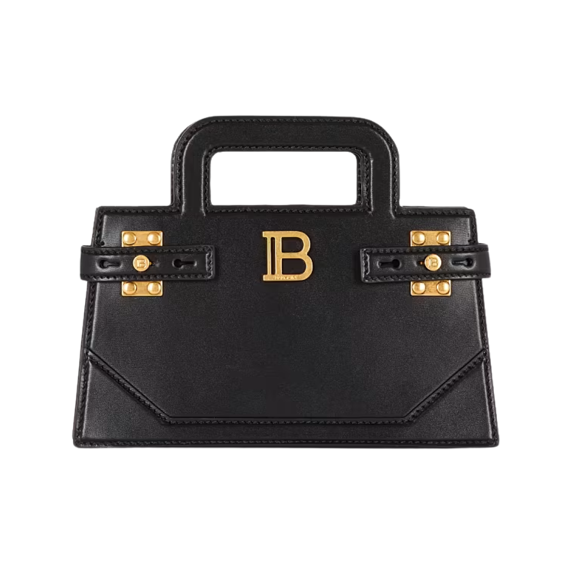 발망 카프스킨 스몰 B-버즈 탑 핸들백 블랙(Balmain Small B-Buzz Top Handle Bag in Calfskin Black)
