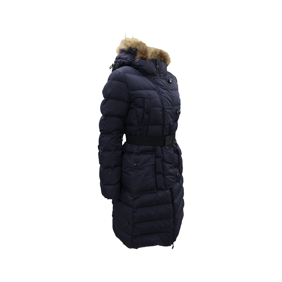 ITGE23HSP8J6 Moncler Geneva Long Down Jacket - Navy