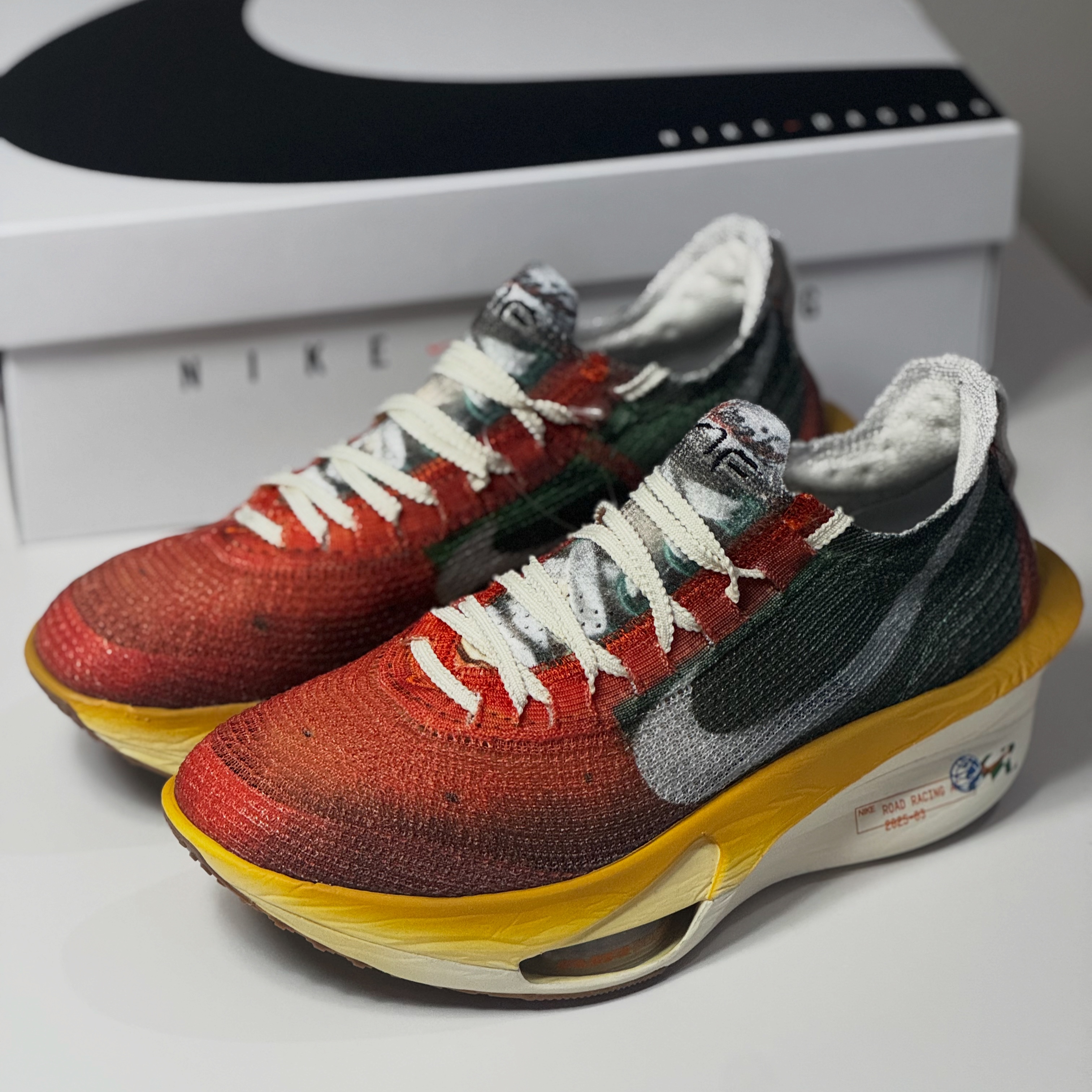 Nike Air Zoom Alphafly Next% 3 Premium Multicolor Starfish 착용 스타일
