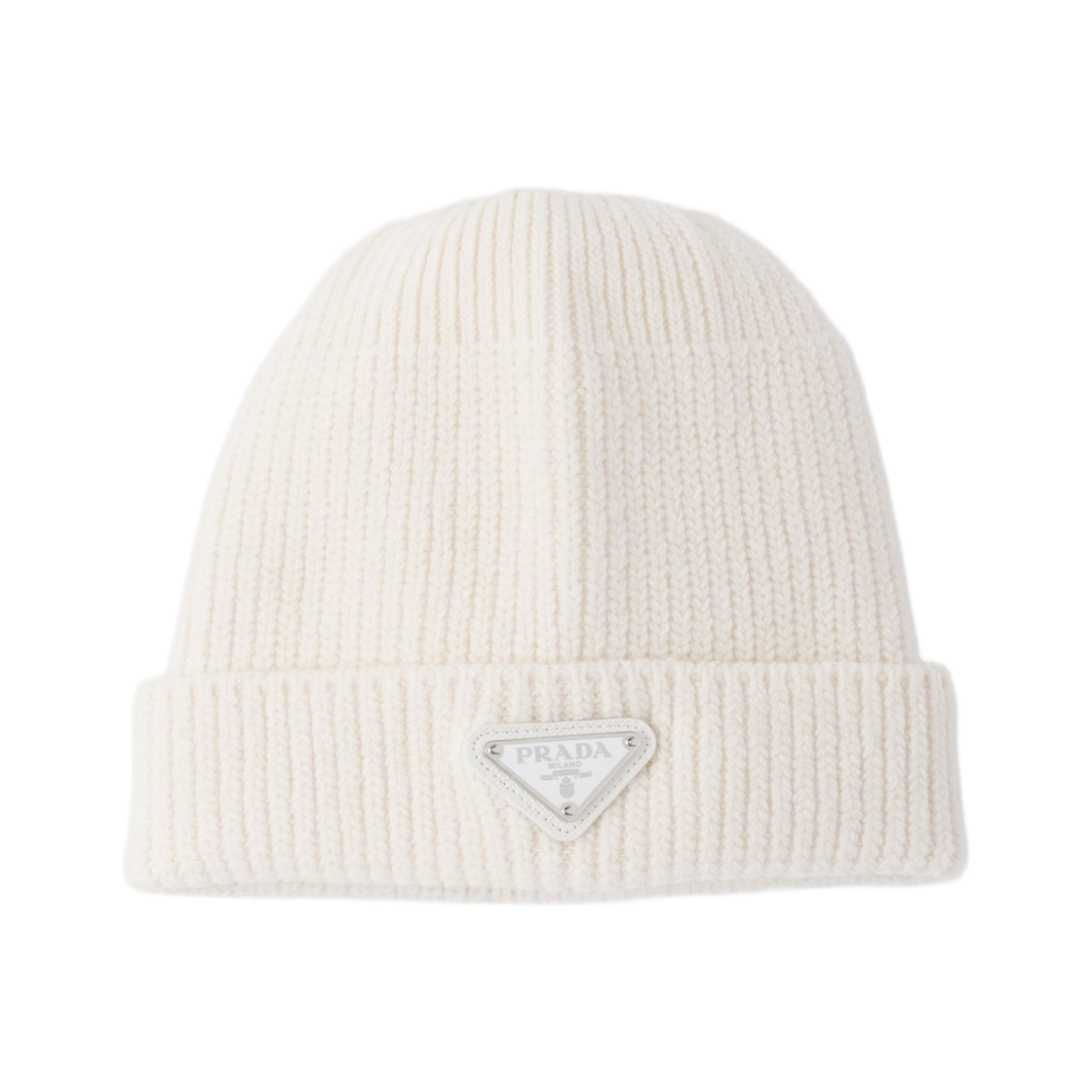 UMD489-3IM-F0009 Prada Wool and Cashmere Beanie White