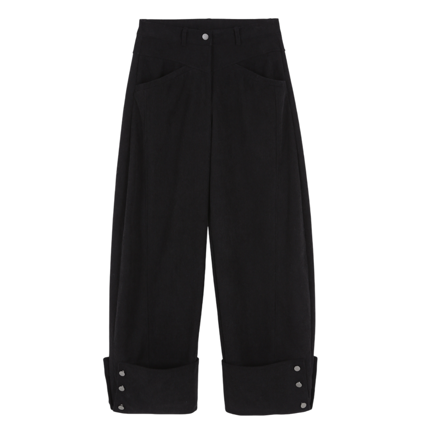 A25FWPT11BK0S Asura Corduroy Curved Pants Black