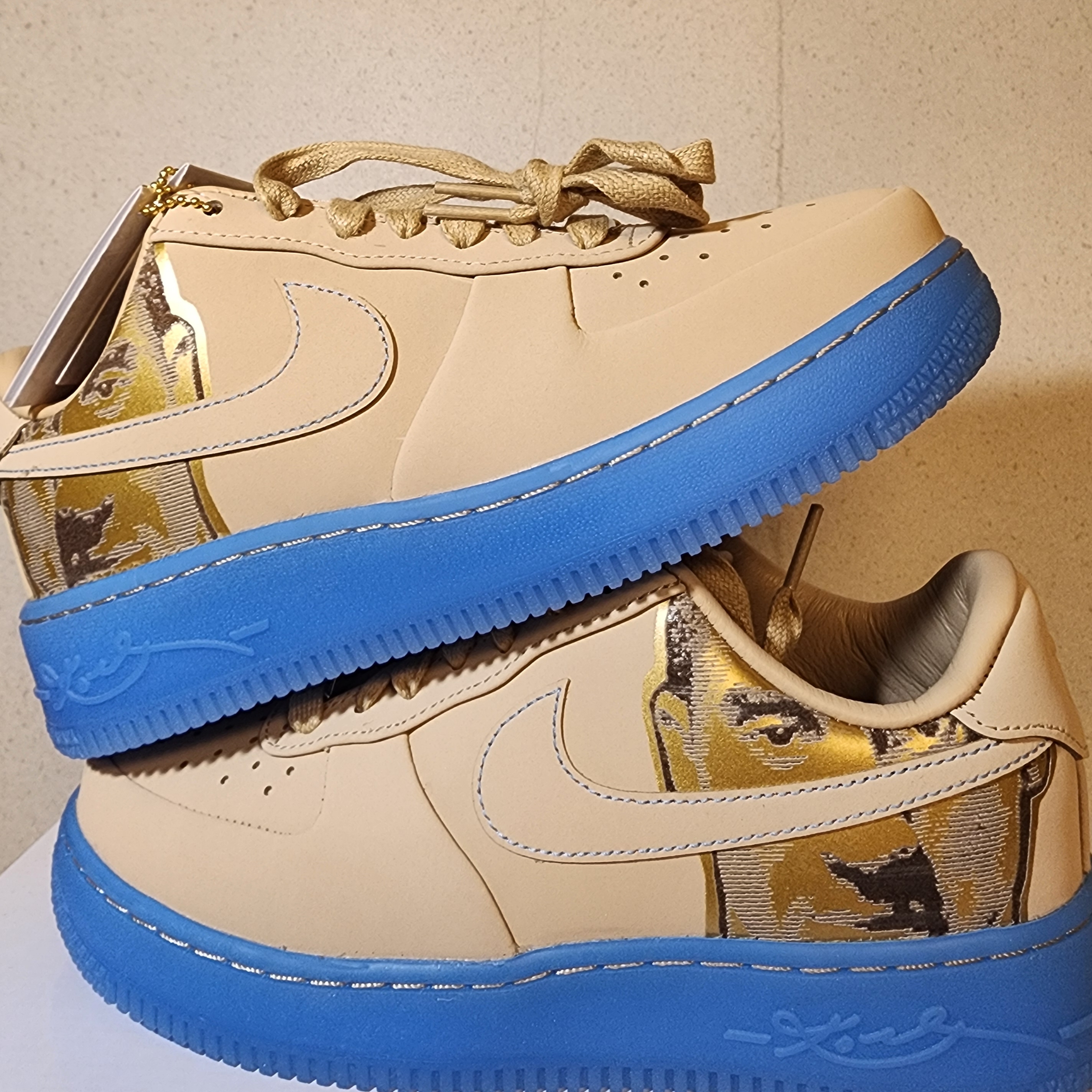 Nike x Kobe Bryant Air Force 1 Low Protro Linen and University Blue 착용 스타일