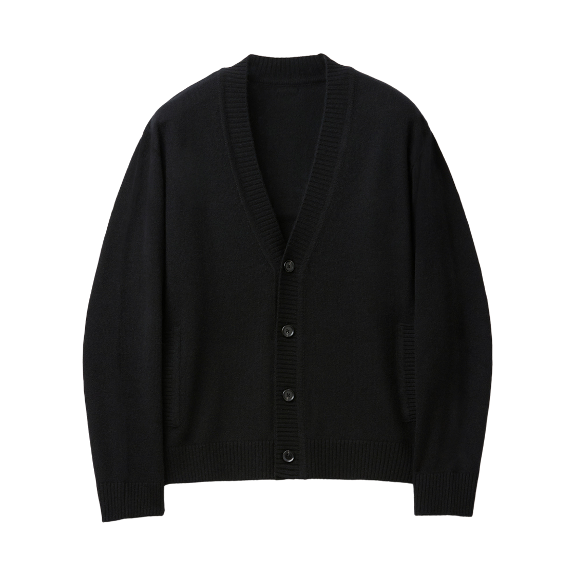 CWWAW25701BKX Customellow Raccoon Blend Cardigan Black