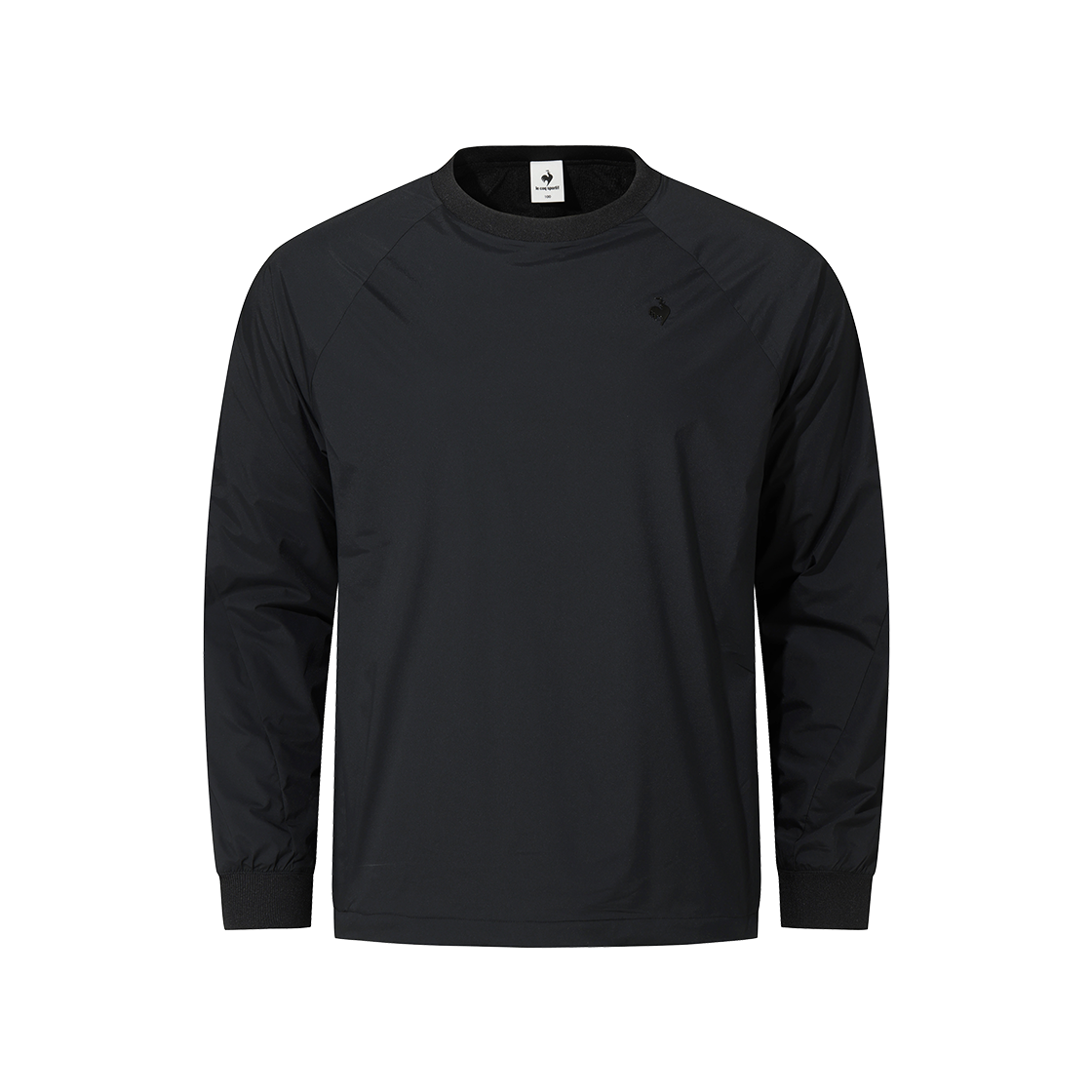 QQ413EWTO1_BLK0 le coq sportif Uni Loose Fit Knit-Lined Woven Top Black