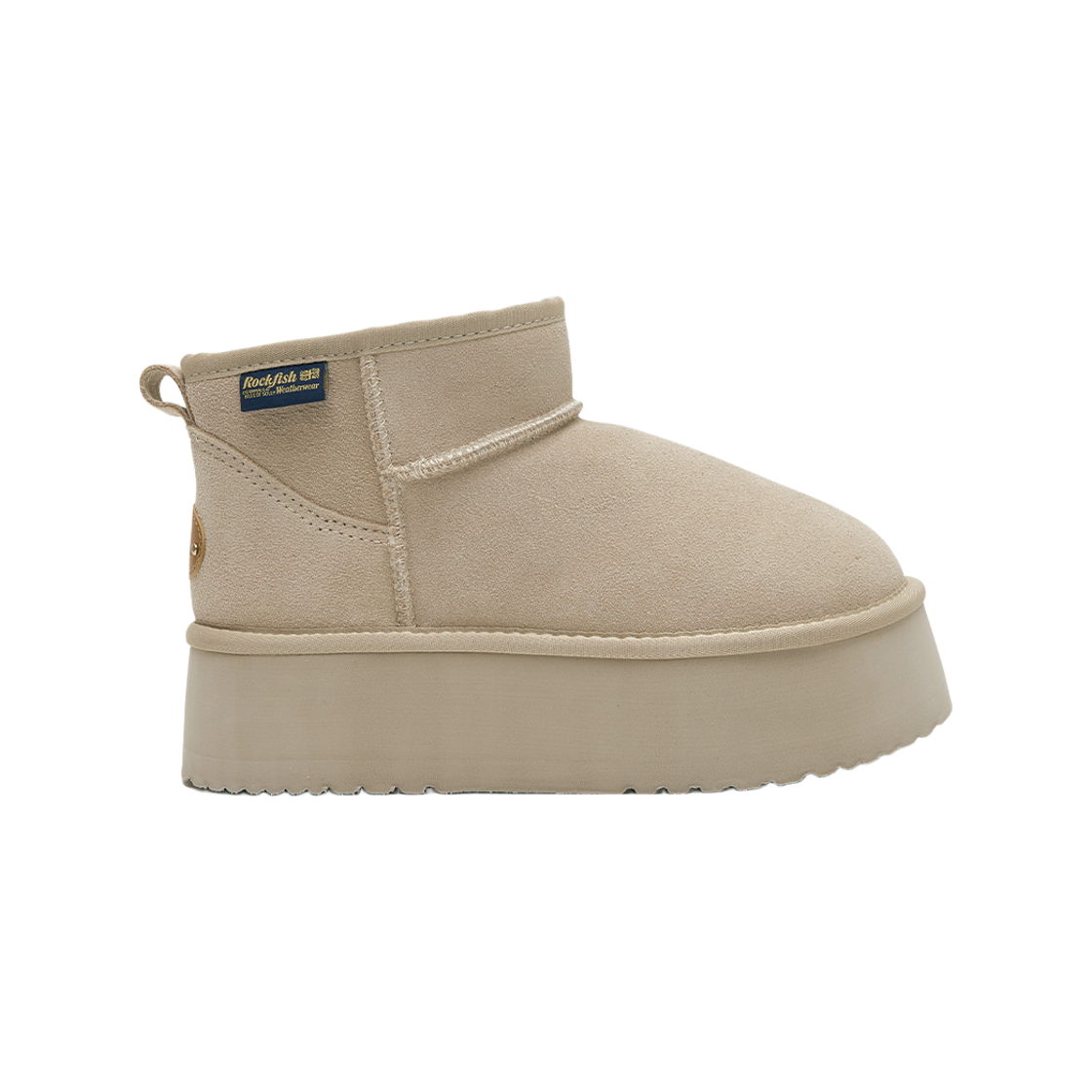 (W) 락피쉬웨더웨어 오리지널 맥시 플랫폼 부츠 미니 3.5인치 샌드((W) Rockfishweatherwear Original Maxi Flatform Boots Mini 3.5 Inch Sand) - 1