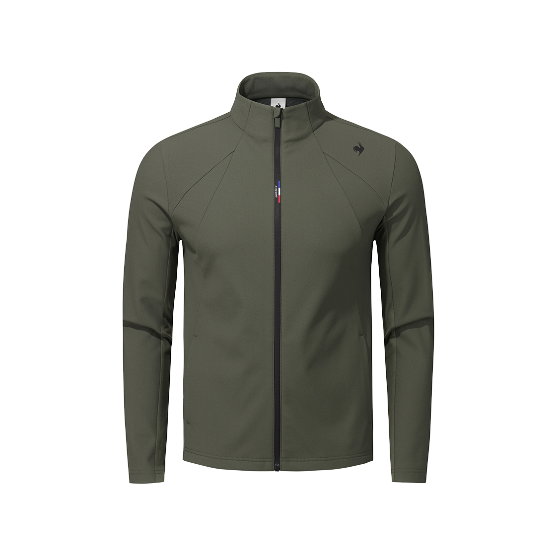 르꼬끄 스포르티브 유니 레귤러핏 트리코트 기모 본딩 트랙탑 - 카키(QQ423EFTO1)(le coq sportif Regular Fit Brushed Tricot Bonded Track Top Soft Khaki)