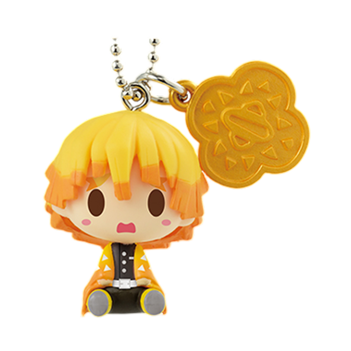 반다이 제일복권 귀멸의 칼날 꺾이지 않는 마음과 검으로 나아가라 H상 초코 참 아가츠마 젠이츠 (1개입)(Bandai Ichiban Kuji Demon Slayer Advance with An Unyielding Spirit and Blade H Prize Choco Charm Agatsuma Zenitsu (1 Box))