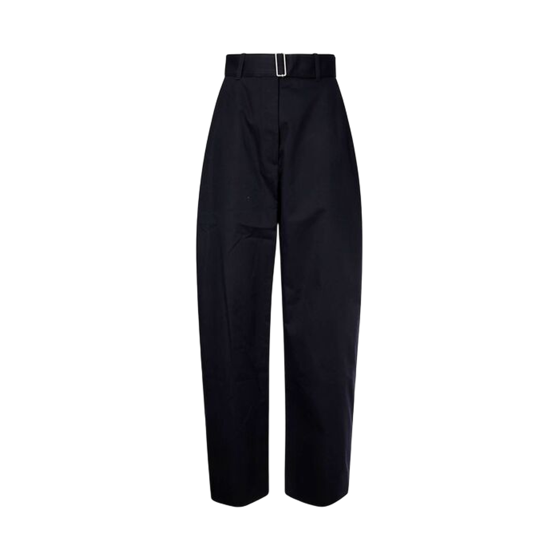 (W) 스튜디오 니콜슨 도링 라운드 레그 코튼 트라우저 다크이스트 네이비((W) Studio Nicholson Doring Round Leg Cotton Trousers Darkest Navy)