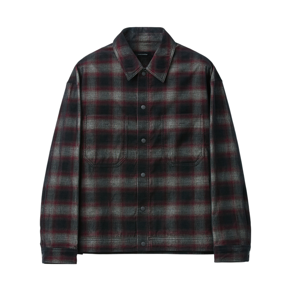 CWSAW25301REX Customellow String Check Outer Shirt Red