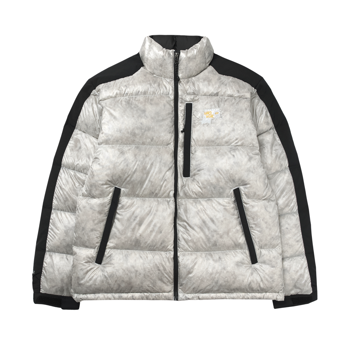 스투시 x 마운틴 하드웨어 서브제로 다운 자켓 문샷 그레이 블랙(Stussy x Mountain Hardwear Subzero Down Jacket Moonshot Grey Black)