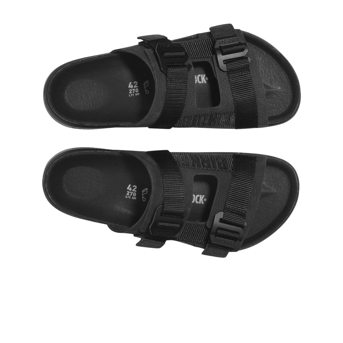 버켄스탁 신주쿠 2 스트랩 레더 텍스타일 블랙 - 레귤러(Birkenstock Shinjuku 2 Strap Leather Textile Black - Regular) - 2