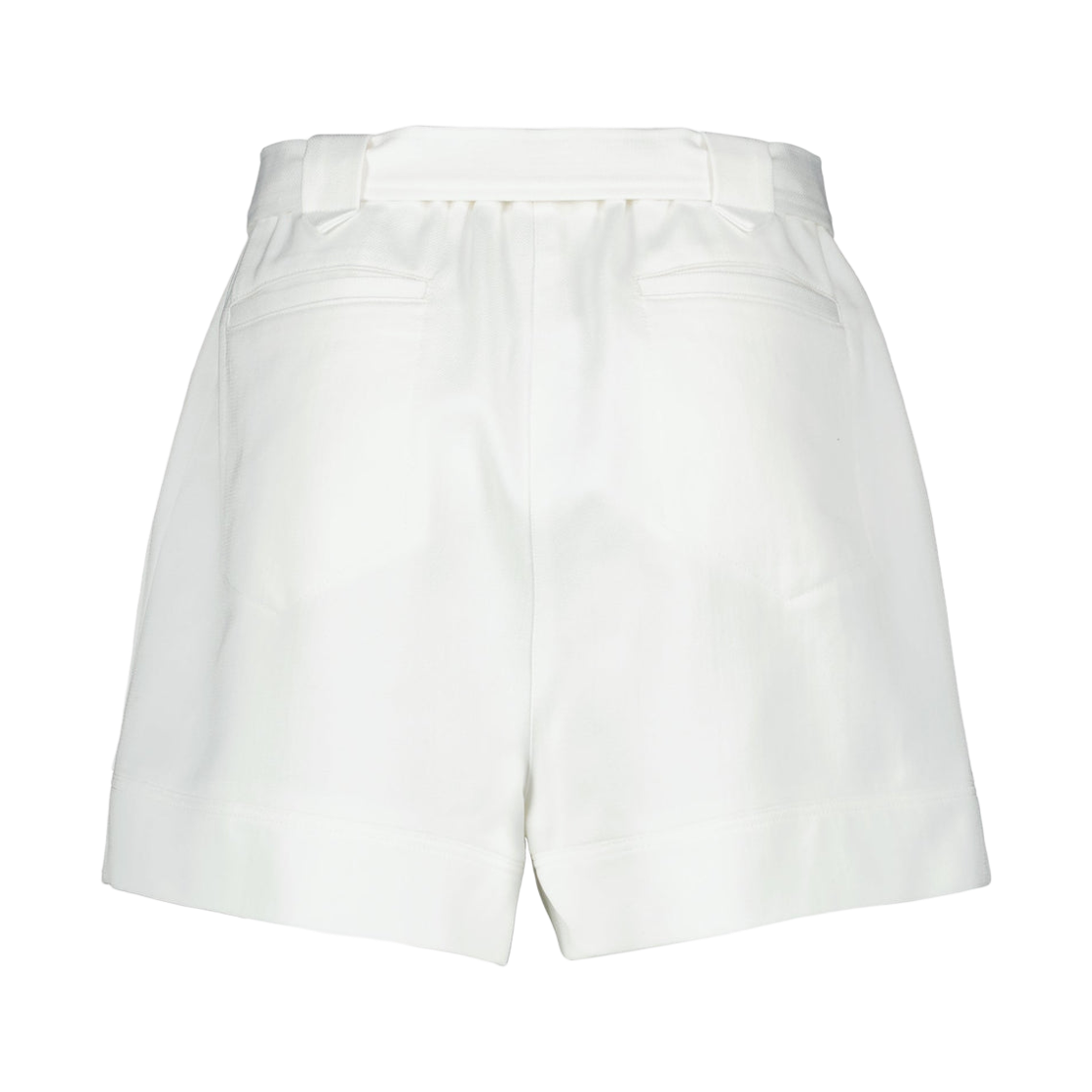 (W) 이로 하노 벨티드 하이 웨이스트 테일러드 쇼츠 화이트((W) Iro Hannou Belted High Waist Tailored Shorts White) - 2