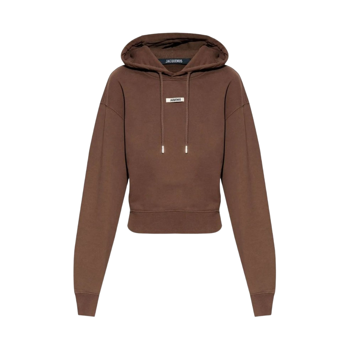 HOW00247AJ0-0109-880 (W) Jacquemus Grosgrain Logo Hoodie Dark Brown