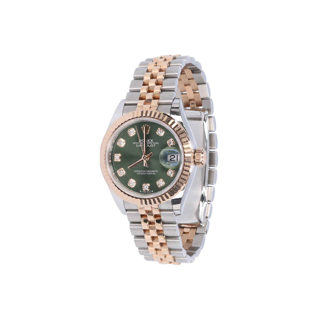 ITBDK2KUI4MH Rolex Lady Datejust 28mm Green Diamond Watch