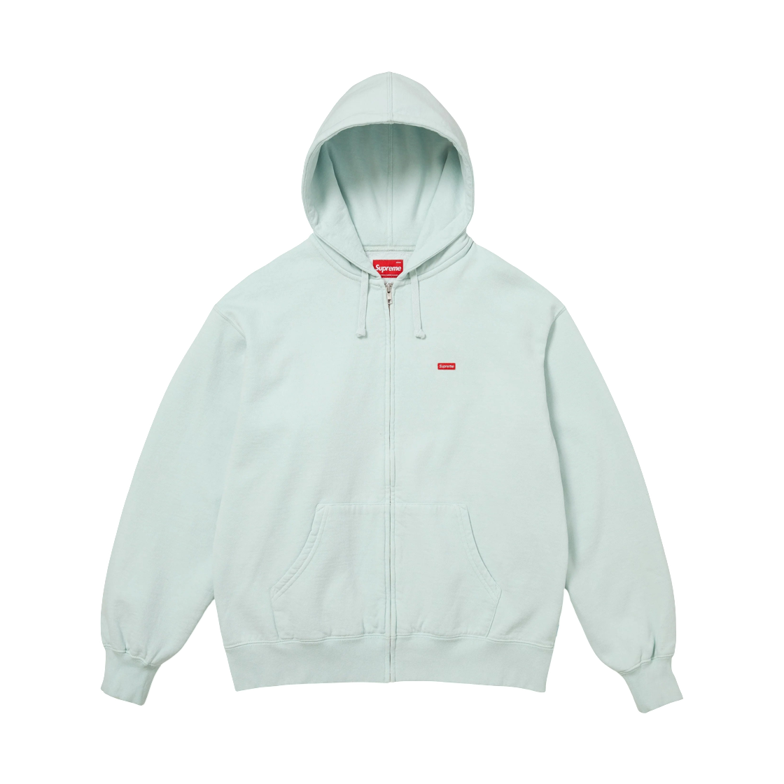 슈프림 스몰 박스 집업 후드 스웨트셔츠 페일 블루 - 25FW(Supreme Small Box Zip Up Hooded Sweatshirt Pale Blue - 25FW) - 1