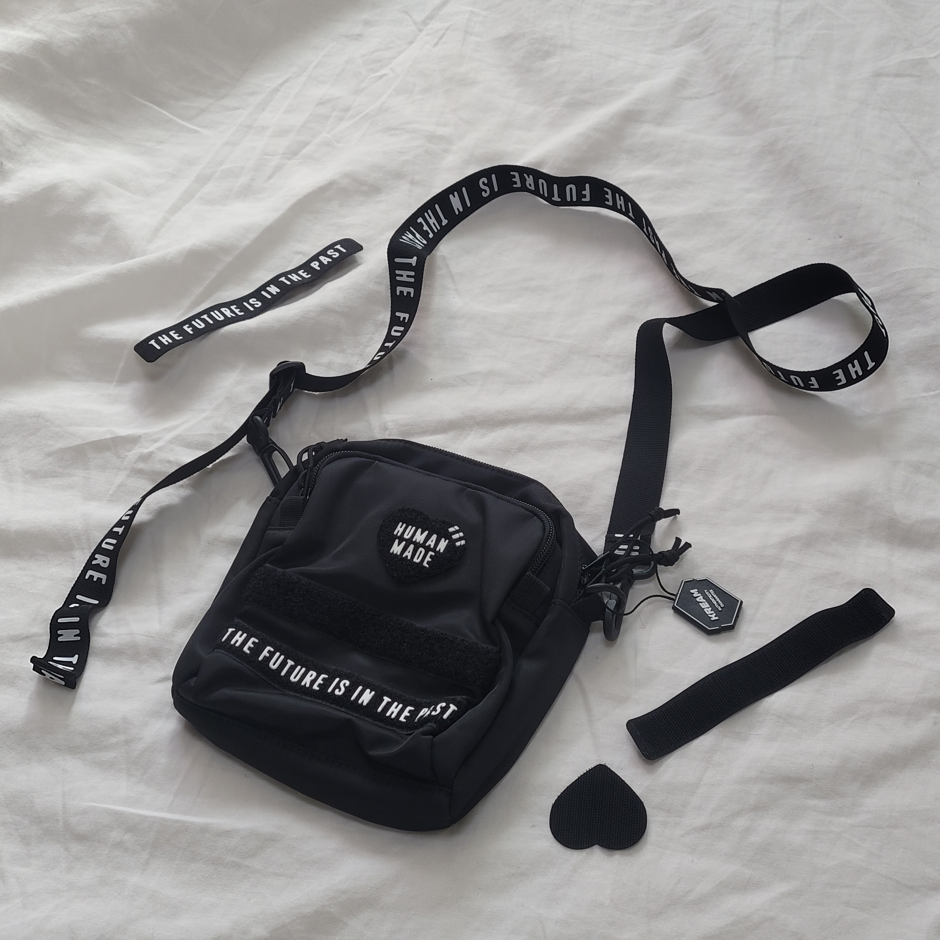 Human Made Military Pouch Large Black 착용 스타일 - 1