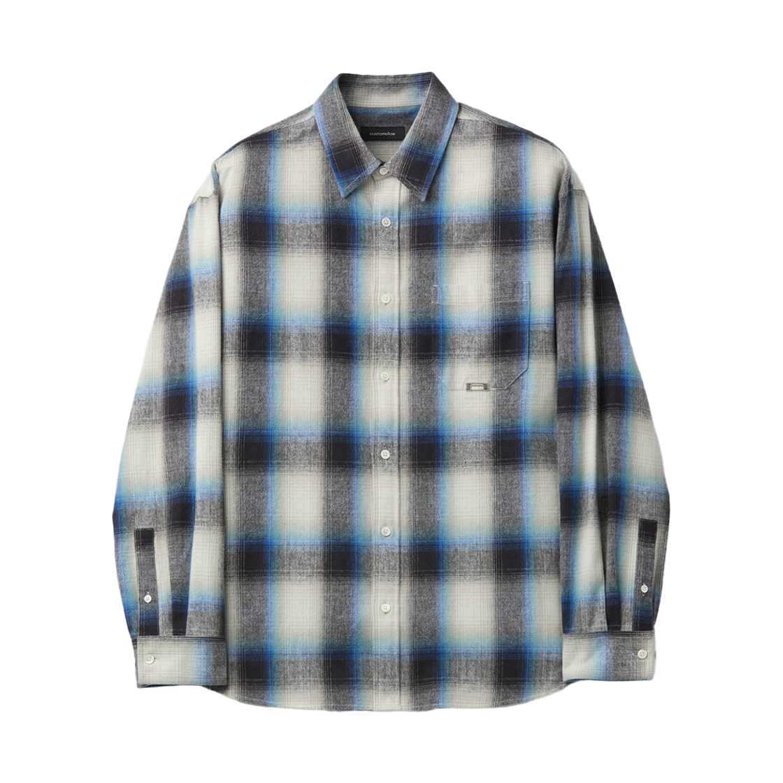 CWSAW25123IVX Customellow Oversized Check Shirt Ivory