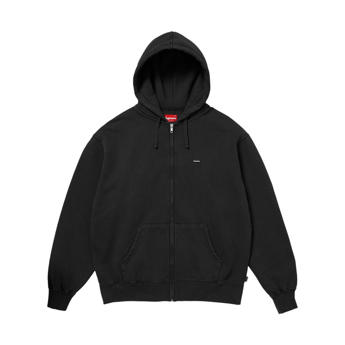 - Supreme Small Box Zip Up Hooded Sweatshirt Black - 25FW