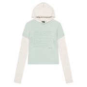 SUNLOVE W Prose Layered Hooded Tee Mint