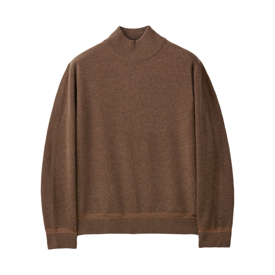 CWWAW25904BRD Customellow Turtleneck Sweater Dark Brown