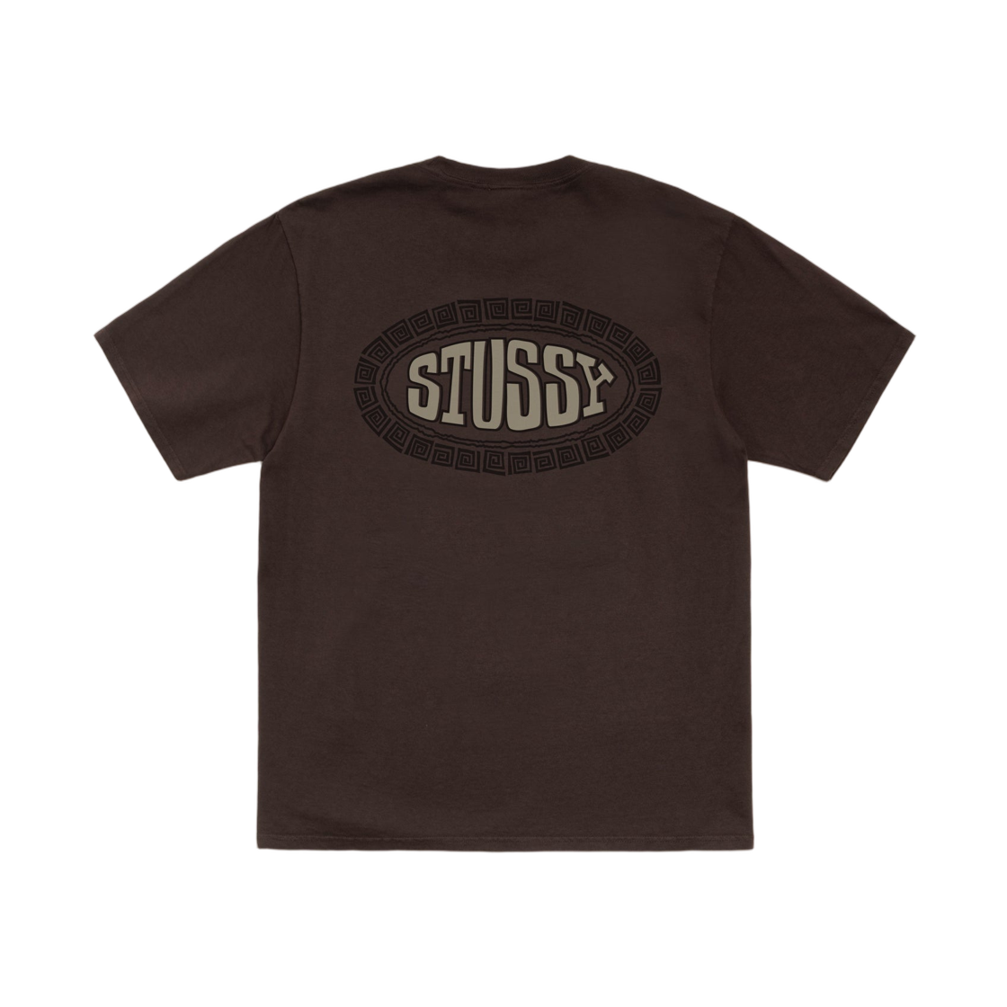 1905169 Stussy Tile Oval Pigment Dyed T-Shirt Brown