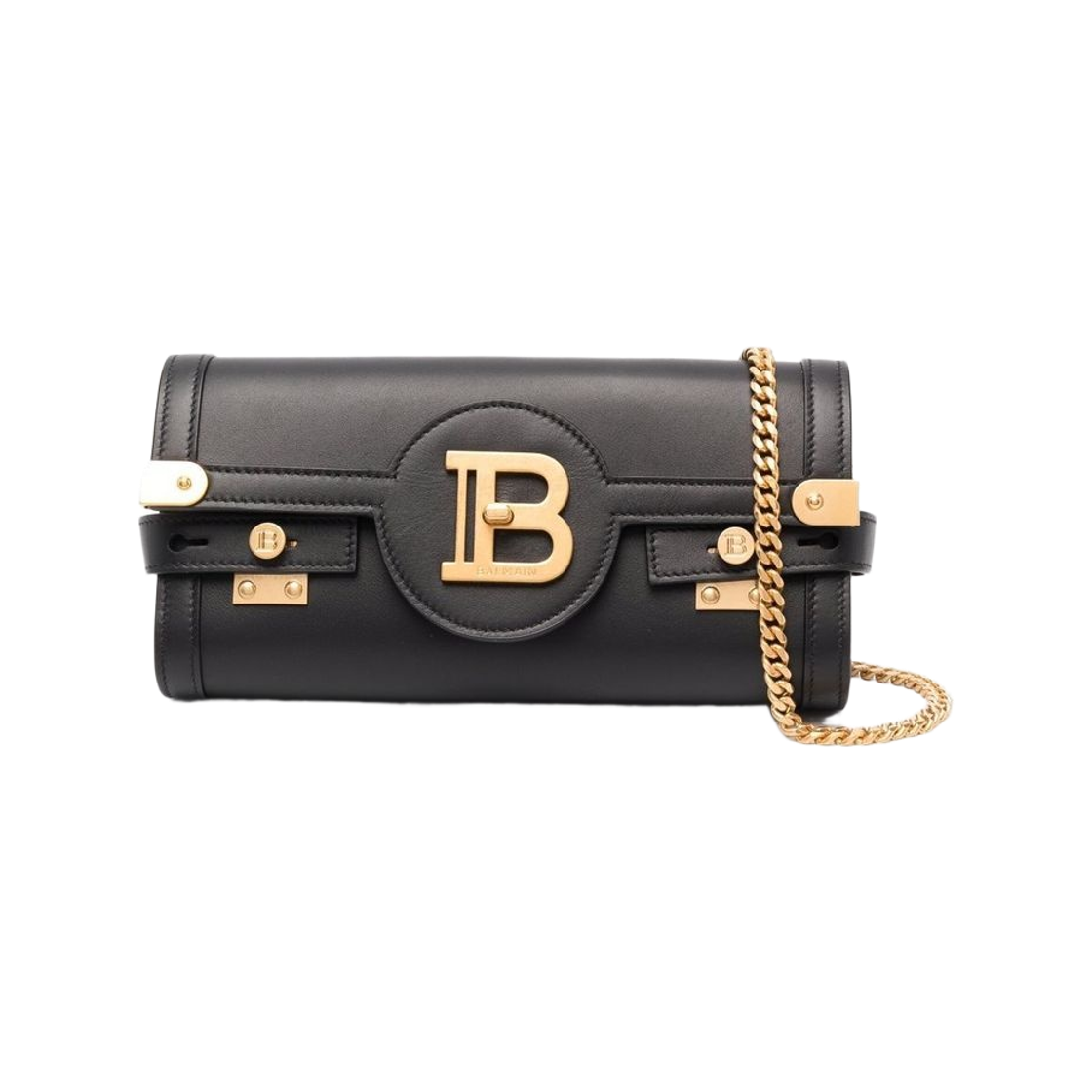 발망 B-버즈 23 레더 클러치 블랙(Balmain B-Buzz 23 Leather Clutch Black)