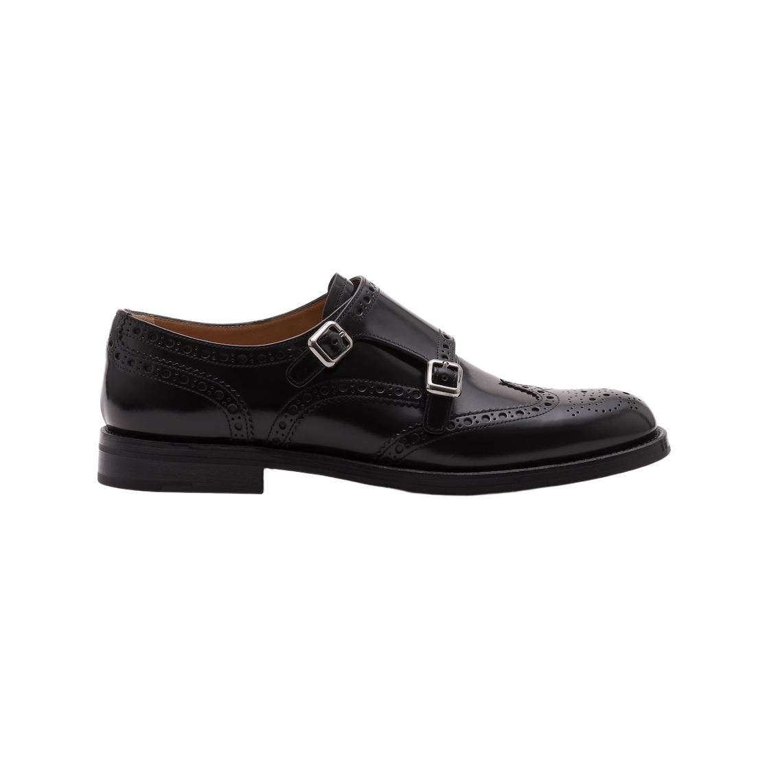 DO0001-9XV-F0AAB (W) Church's Lana R Brushed Leather Lace-Ups Black