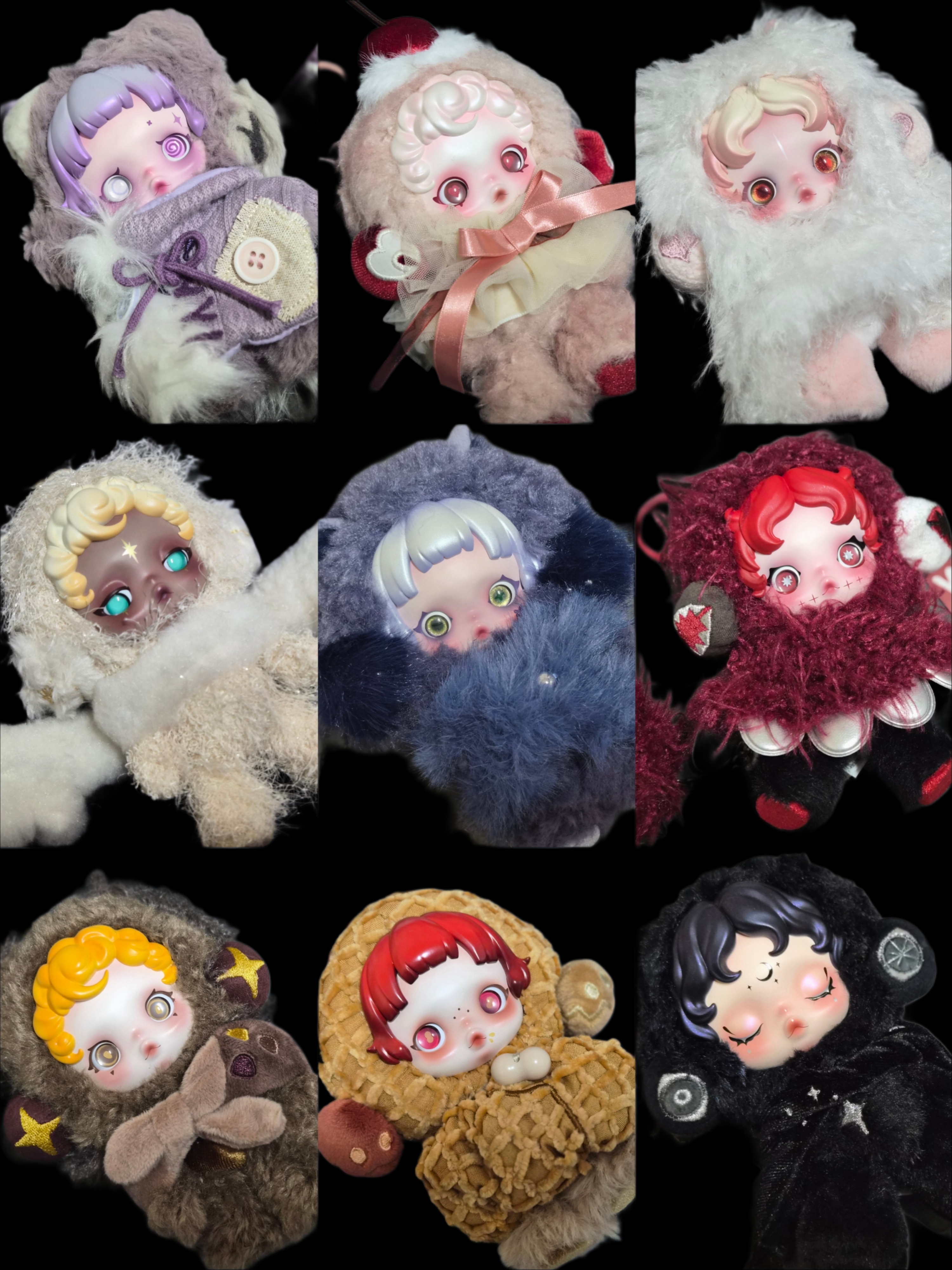 Pop Mart Skullpanda You Found Me ! Series Plush Doll Pendant Sealed Case (9 Blind Boxes) 착용 스타일 - 1