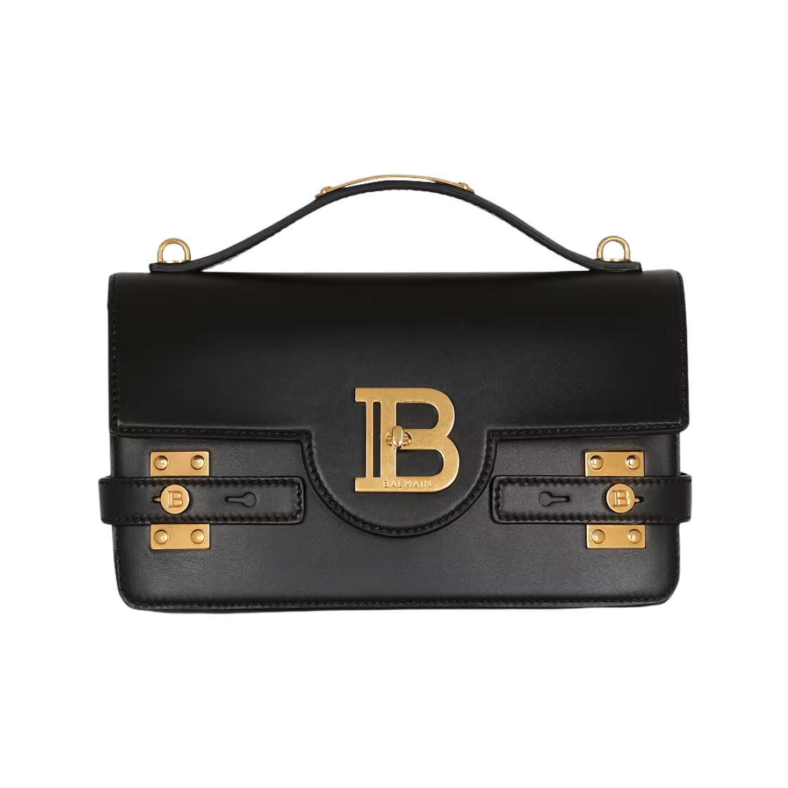 발망 스무스 레더 B-버즈 24 백 블랙(Balmain Smooth Leather B-Buzz 24 Bag Black)