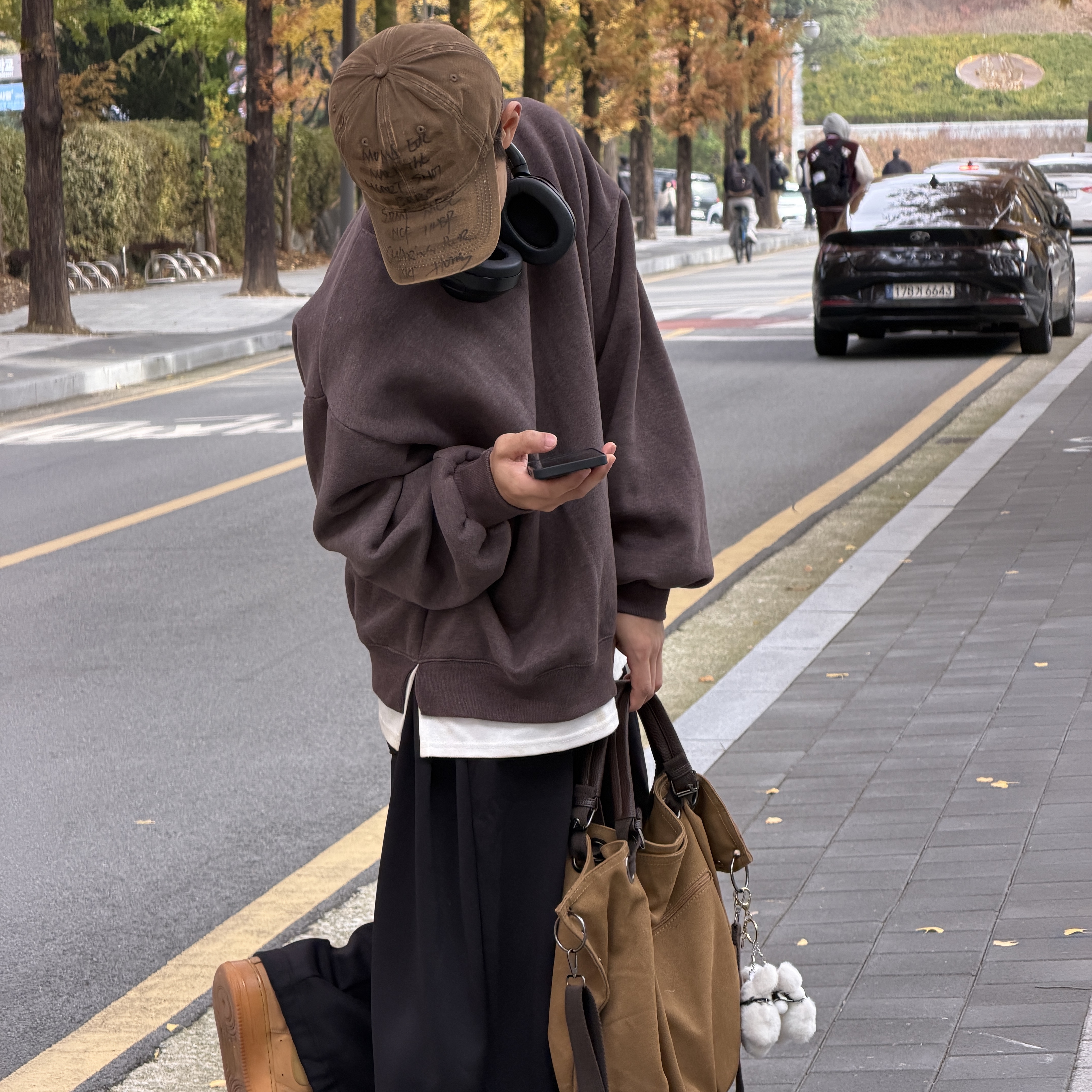 Nike Air Force 1 '07 WB Flax, Sony ULT WEAR Black (Sony Korea Ver.) 착용 스타일 - 7