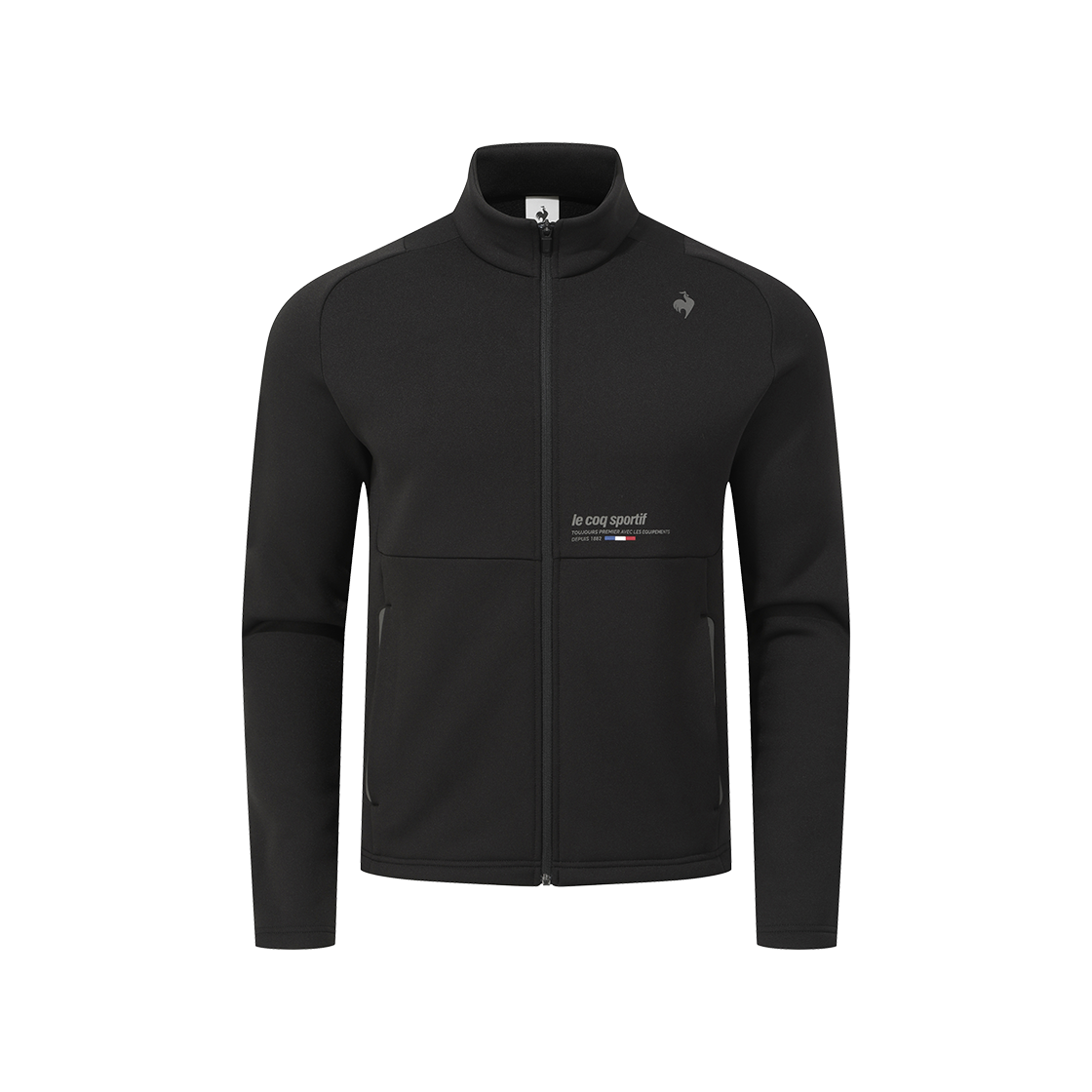 QQ423EFTO2_BLK0 le coq sportif Regular Fit Power Stretch Brushed Bonded Track Top Black
