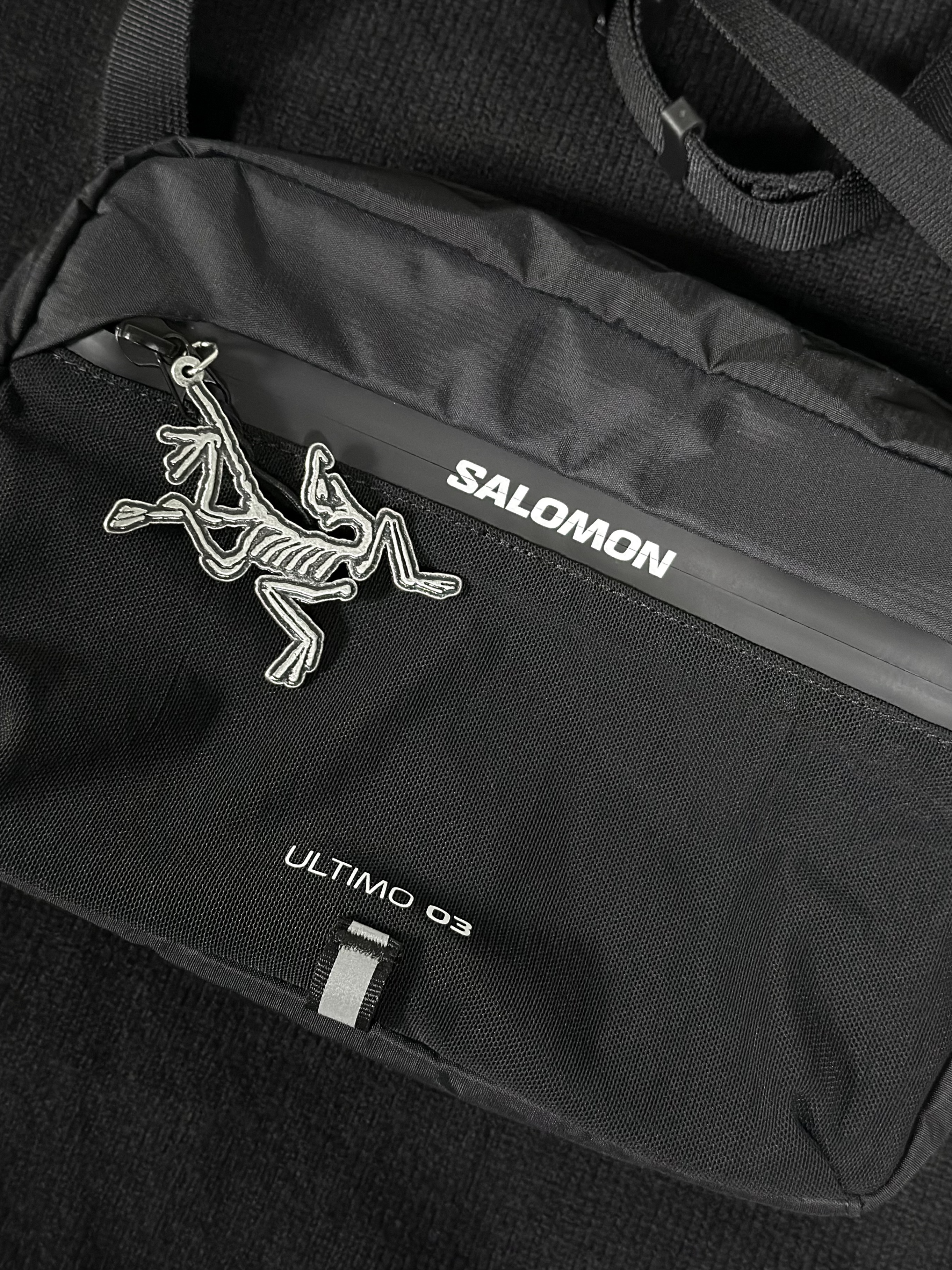 Arc'teryx Keyring Metal 착용 스타일